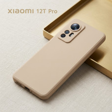 Силиконовый чехол Soft Touch для Xiaomi 12T Pro Бежевый