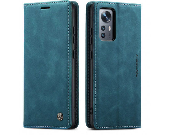 Чехол-книжка CaseMe из нубука для Xiaomi 12/12x Бирюзовый