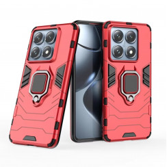 Защитный бампер IronMan для Xiaomi 14T с кольцом-держателем Красный