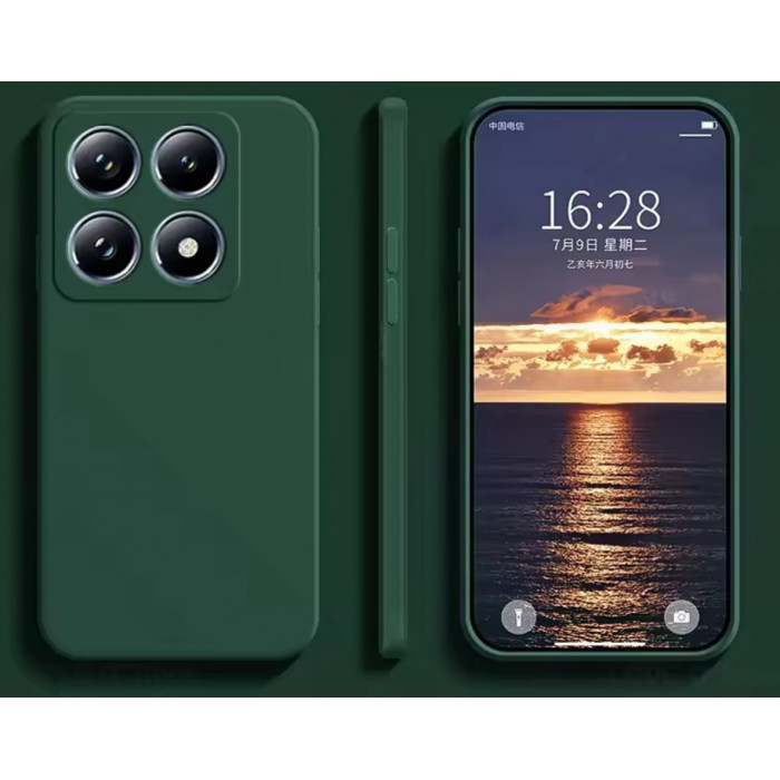 Силиконовый чехол Soft Touch для Xiaomi 14T Тёмно-зелёный