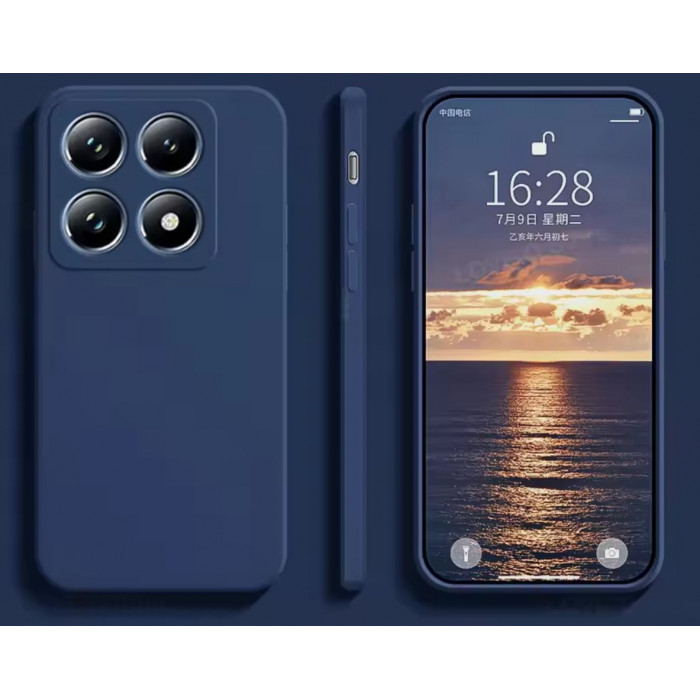 Силиконовый чехол Soft Touch для Xiaomi 14T Синий