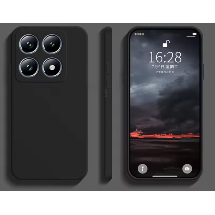 Силиконовый чехол Soft Touch для Xiaomi 14T Pro Чёрный