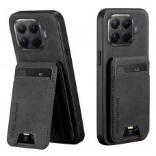 Кожаный чехол OLGE с держателем для карточек для Xiaomi 15T Pro Черный