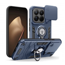 Противоударный чехол Camshield для Xiaomi 15T Pro с кольцом-держателем Синий