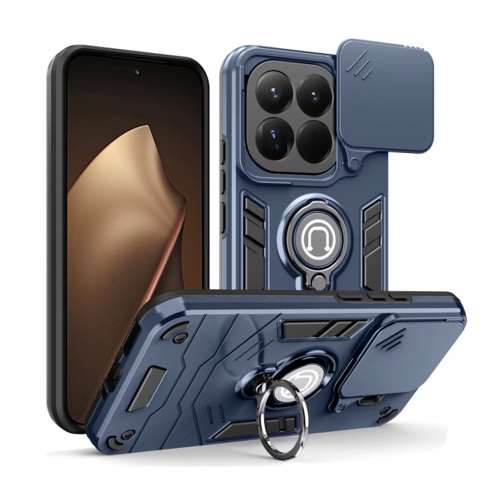Протиударний чохол Camshield для Xiaomi 15T Pro з кільцем-тримачем Синій