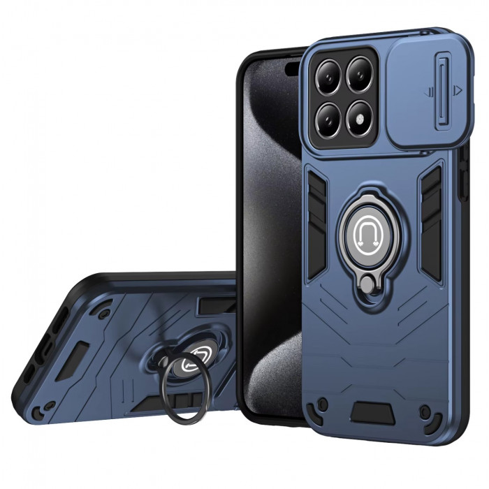 Протиударний чохол Camshield для Xiaomi 15T з кільцем-тримачем Синій