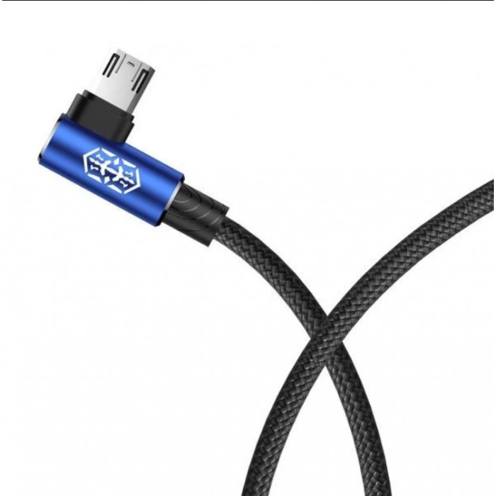 Кабель Baseus MVP Elbow microUSB CAMMVP-A03 (L Shape) Blue 1м