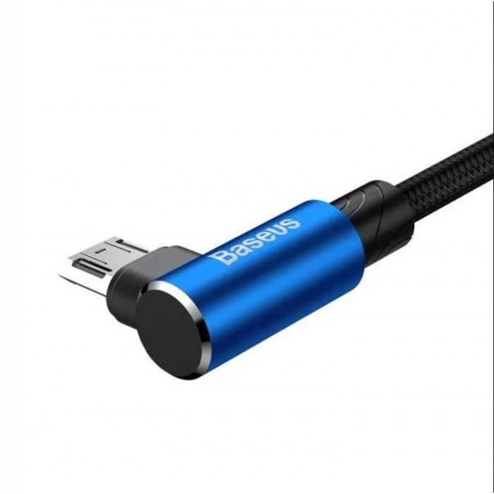 Кабель Baseus MVP Elbow microUSB CAMMVP-A03 (L Shape) Blue 1м