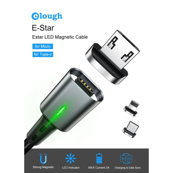 Магнітна Micro USB зарядка Elough
