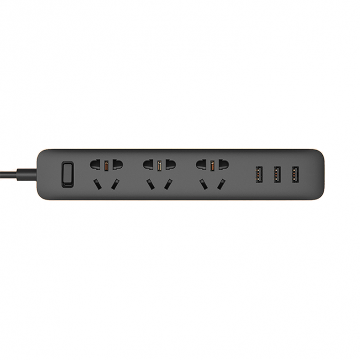 Подовжувач Xiaomi Mi Power Strip 3 розетки та 3 USB порти (Black)