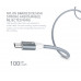 Micro USB кабель Wsken в нейлоновой оплётке 1m Grey/Black/Rose