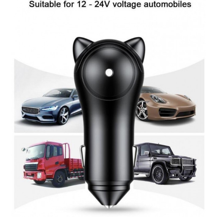 Зарядний пристрій Baseus Usb Car Charger Adorkable 2xUSB 3A (CCALL-DM01) Black