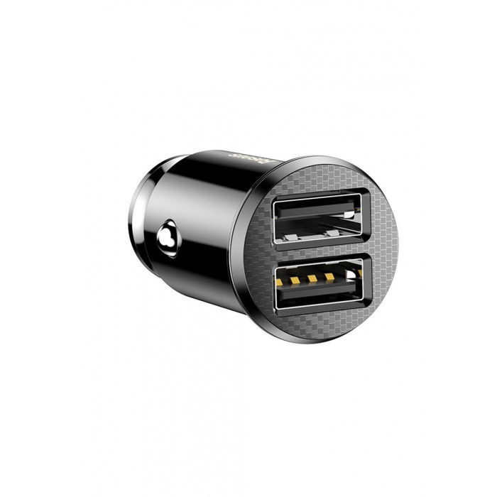 Автомобільний зарядний пристрій Baseus Square Dual-USB Quick Charge Car Charger Black (CCALL-DS01)