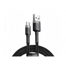 Кабель Baseus USB Кабель USB-C Cafule 1m 3A Black (CATKLF-BG1)