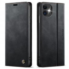 Чехол-книжка CaseMe RFID из нубука для iPhone 12 Черный