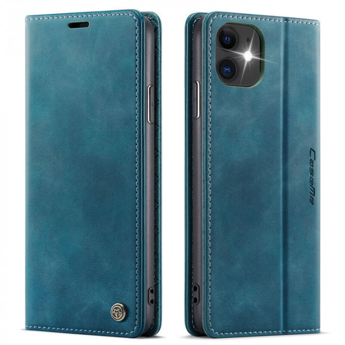 Чехол-книжка CaseMe RFID из нубука для iPhone 12 Бирюзовый