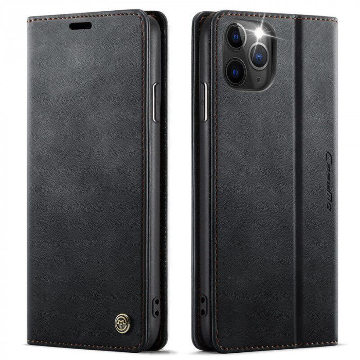 Чехол-книжка CaseMe RFID из нубука для iPhone 11 Pro Черный