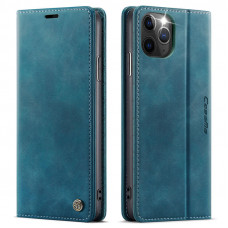 Чохол-книжка CaseMe RFID із нубука для iPhone 11 Pro Max Бірюзовий