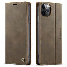 Чохол-книжка CaseMe RFID із нубуку для iPhone 11 Pro Max Коричневий