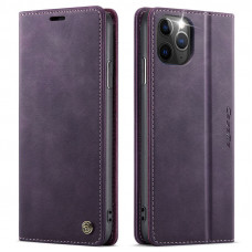 Чохол-книжка CaseMe RFID з нубуку для iPhone 11 Pro Max Фіолетовий
