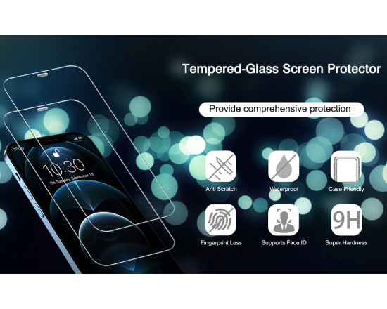 Самоклеющееся защитное стекло Wsken для iPhone 12 mini (2шт)