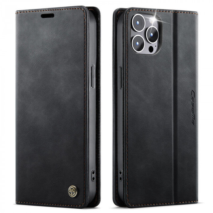 Чехол-книжка CaseMe RFID из нубука для iPhone 12 Pro Черный