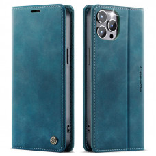 Чехол-книжка CaseMe RFID из нубука для iPhone 12 Pro Max Бирюзовый