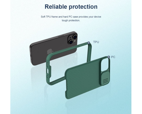 Чохол Nillkin Camshield Pro для iPhone 14 Зелений