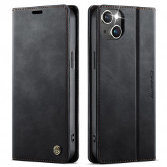 Чехол-книжка CaseMe RFID из нубука для iPhone 14 Черный