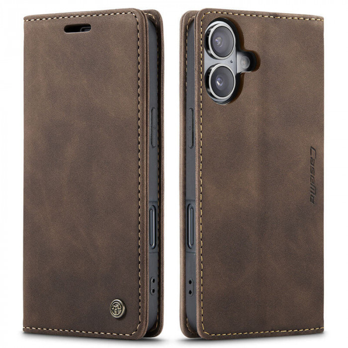Чохол-книжка CaseMe з нубуку для iPhone 17 Темно-коричневий