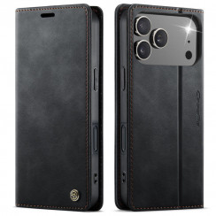 Чехол-книжка CaseMe RFID из нубука для iPhone 17 Pro Max Черный