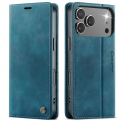 Чехол-книжка CaseMe RFID из нубука для iPhone 17 Pro Max Бирюзовый