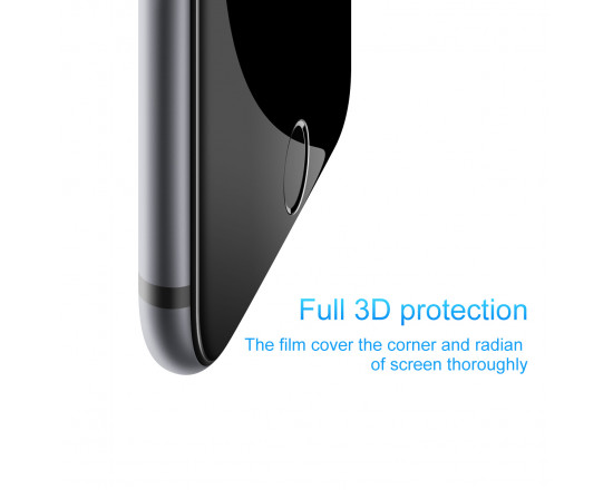 Защитное стекло Baseus 0.23mm PET Soft 3D для iPhone 7 (чёрное)