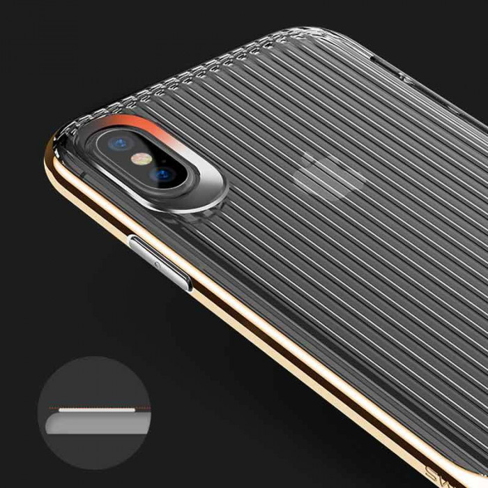 Чехол пластиковый Usams Case-Senior Series iPhone X Золотой