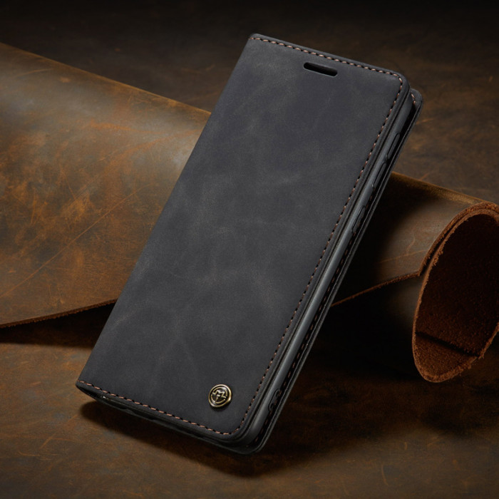 Чохол-книжка CaseMe із нубуку для Xiaomi Poco F3 Чорний