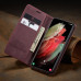 Чехол-книжка CaseMe из нубука для Samsung S22 Plus Бордовый