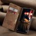 Чехол-книжка CaseMe из нубука для Samsung S21 FE Светло-коричневый