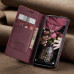 Чехол-книжка CaseMe из нубука для Samsung S21 FE Бордовый