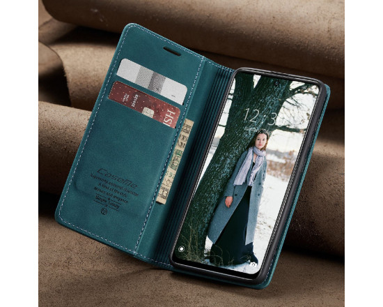 Чехол-книжка CaseMe из нубука для Samsung S21 Plus Бирюзовый