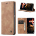 Чехол-книжка CaseMe из нубука для Samsung A51 Светло-коричневый