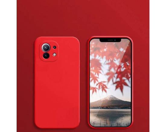 Силиконовый чехол Soft Touch для Xiaomi Mi 11 Lite Красный