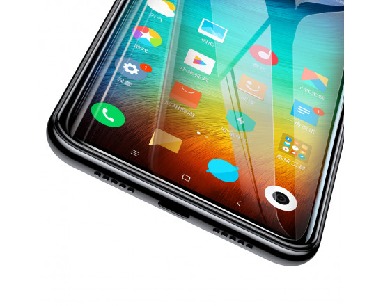 Захисне скло Baseus All-screen Arc-surface Tempered Glass для Xiaomi MI8 (Black)