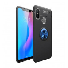 Силіконовий бампер для Xiaomi Mi 8 з кільцем-тримачем Синій