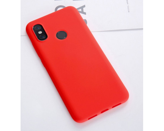 Силиконовый чехол Soft Touch для Xiaomi Mi 8 Красный