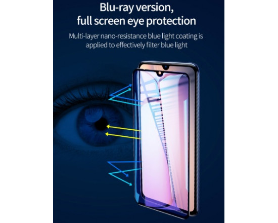 Захисне скло з повним покриттям Baseus All Screen Arc Surface Anti Blue 0.3mm Black для Xiaomi Mi9/Mi9 Explore
