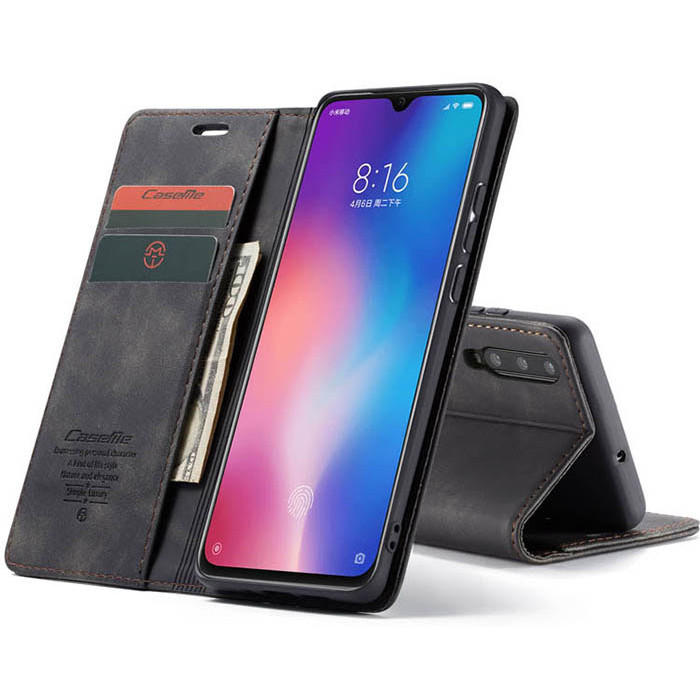 Чохол-книжка CaseMe з нубуку для Xiaomi Mi 9 Чорний