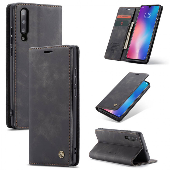 Чохол-книжка CaseMe з нубуку для Xiaomi Mi 9 Чорний