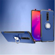 Протиударний бампер для Xiaomi Mi 9T/Pro з кільцем-тримачем Синій