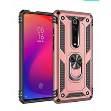 Ультратонкий протиударний чохол для Xiaomi Mi 9T з кільцем-тримачем Рожеве золото