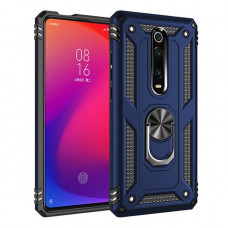 Ультратонкий противоударный чехол для Xiaomi Mi 9T с кольцом-держателем Синий